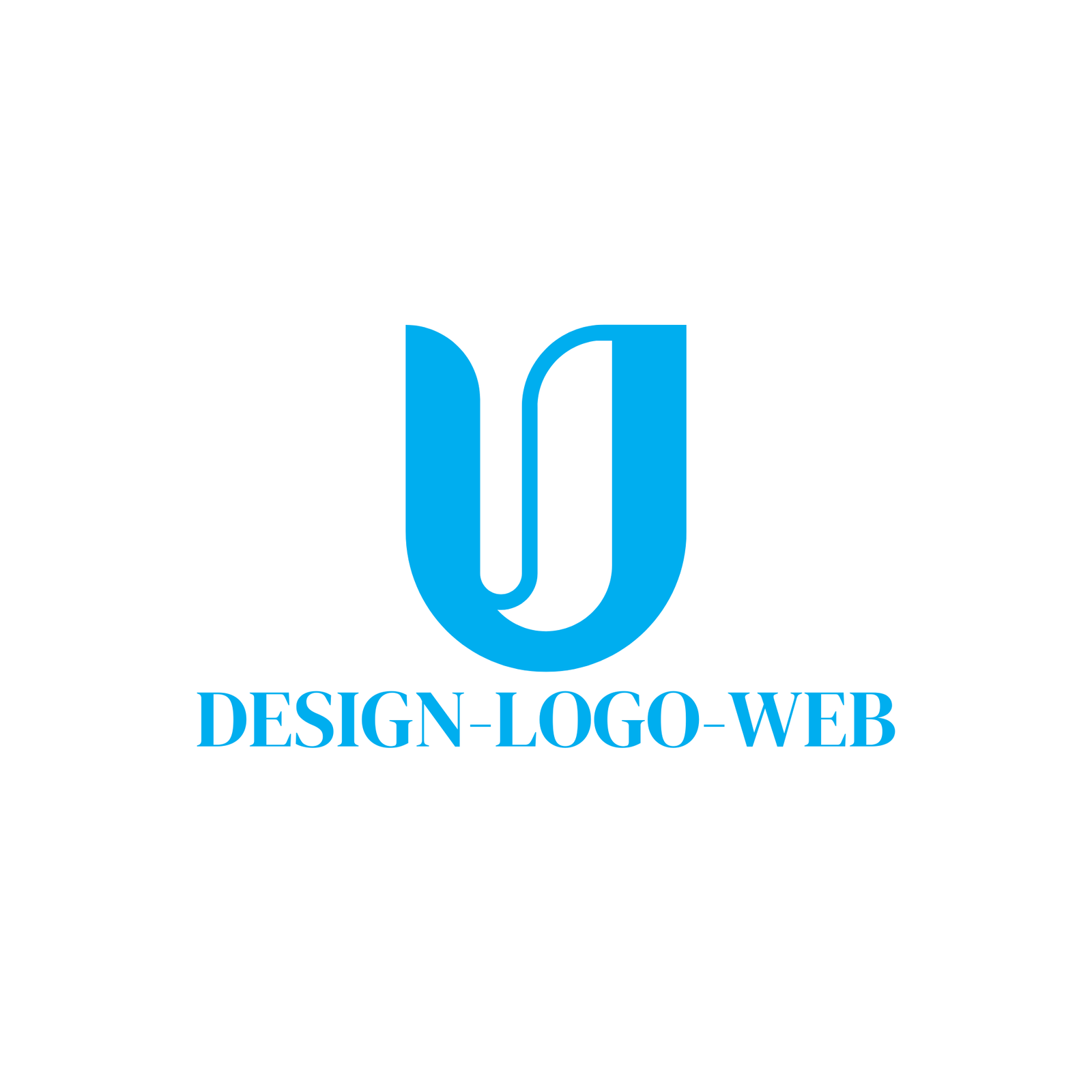 blue and white classic initial u business logo